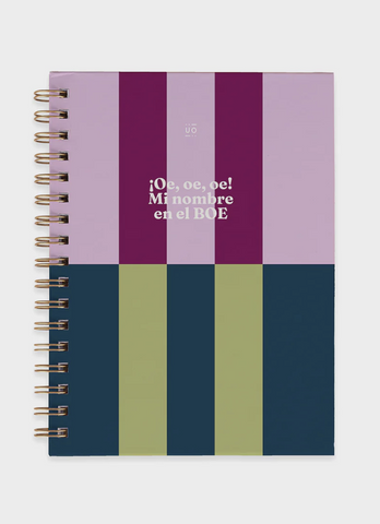 Libreta "¡Oe, oe, oe!" Mi nombre en el BOE- UO