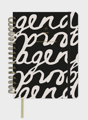 Agenda Anual 2026 "Noir" Semana Vista - UO