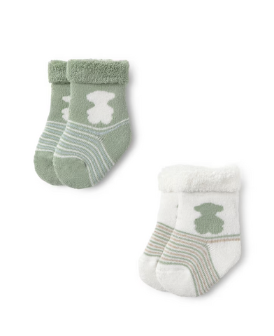 Pack 2 pares de calcetines bebé SSocks verde - TOUS