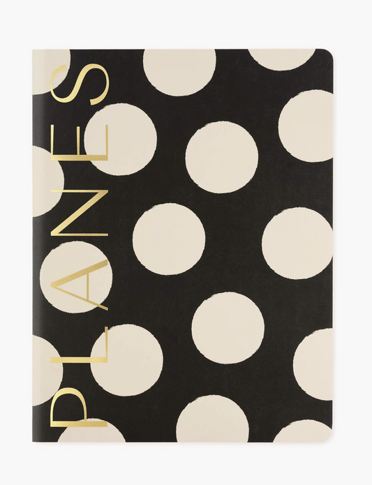 Planes. Planificador mensual ligero. Negro. Grande. - CHARUCA