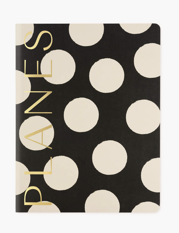 Planes. Planificador mensual ligero. Negro. Grande. - CHARUCA