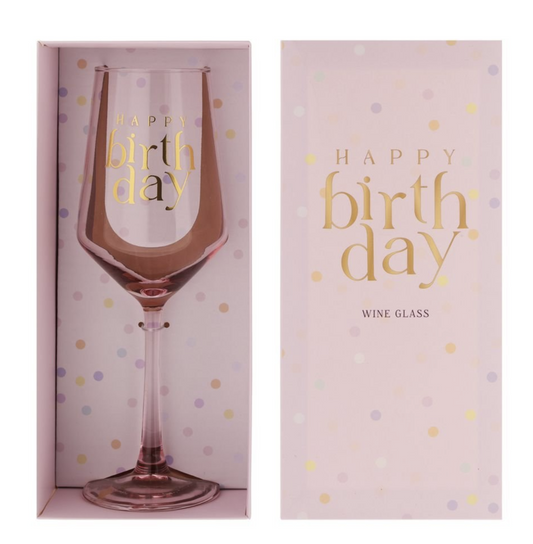 Copa de vino Happy Birthday