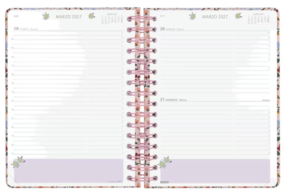 Agenda curso 2026-2027 Moniquilla E10-155x212 mm 1 día página