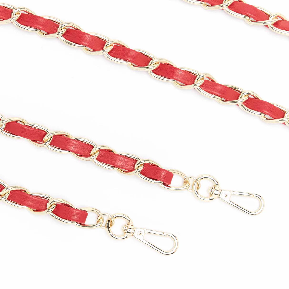 Cadena Para Teléfono DORADO Y CUERO ROJO - DRAEGER