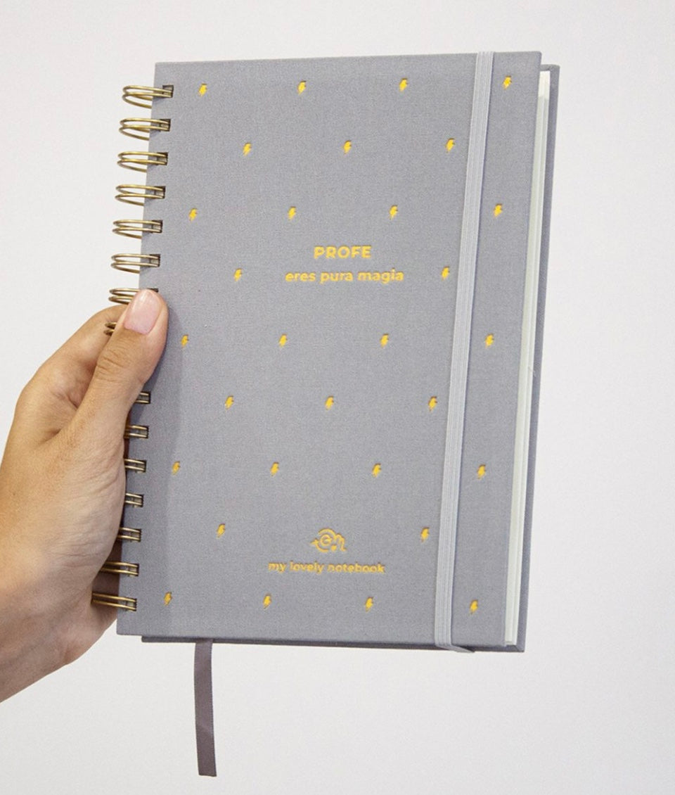 Cuaderno A5 Entelado PROFE ERES PURA MAGIA - THE GREAT MOUSTACHE