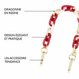 Cadena Para Teléfono Corta ROJO Y DORADO - DRAEGER