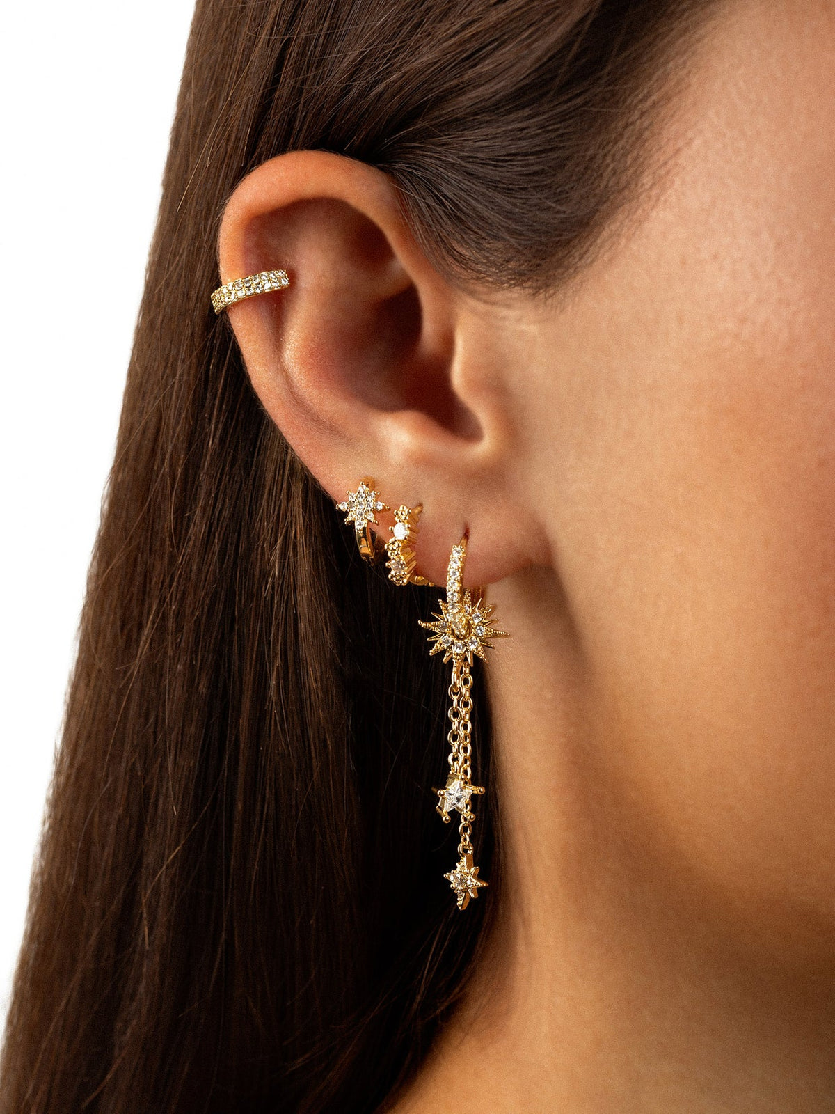 Piercing aro sol cadenas