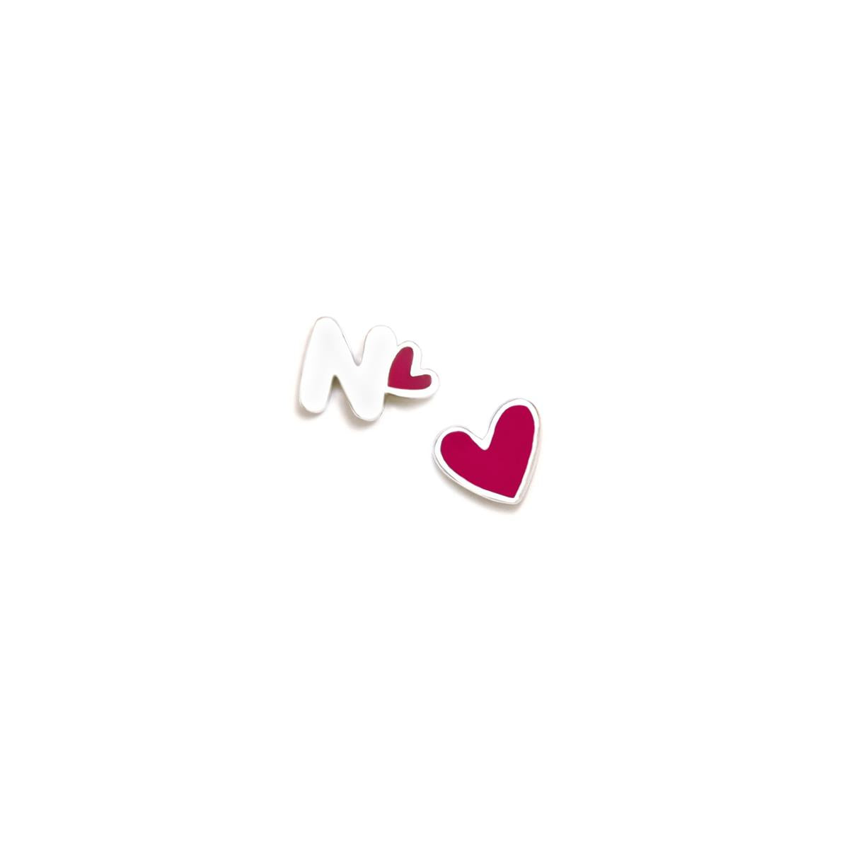 Pendientes INICIAL N Fucsia - AGATHA RUIZ DE LA PRADA