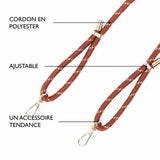 Cordón Para Teléfono LARGO CAMEL Y DORADO- DRAEGER