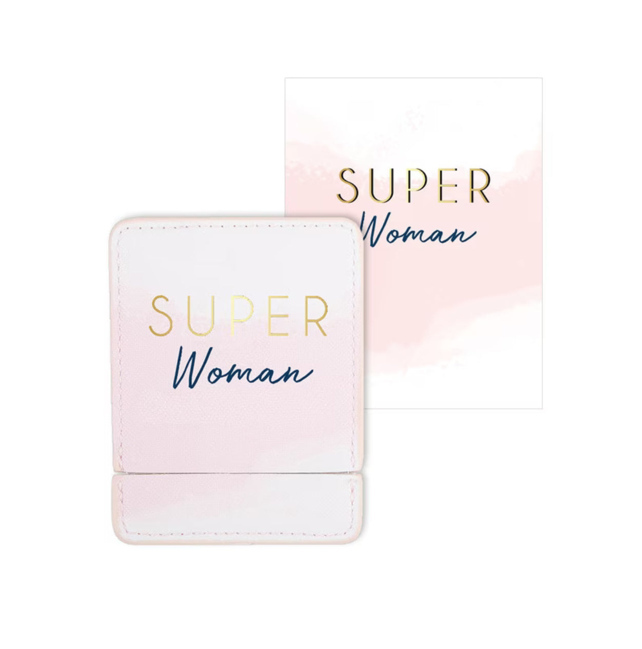 Tarjeta Espejo SUPER WOMAN Rosa y Blanco - DRAEGER