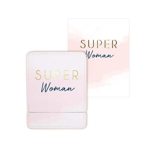 Tarjeta Espejo SUPER WOMAN Rosa y Blanco - DRAEGER