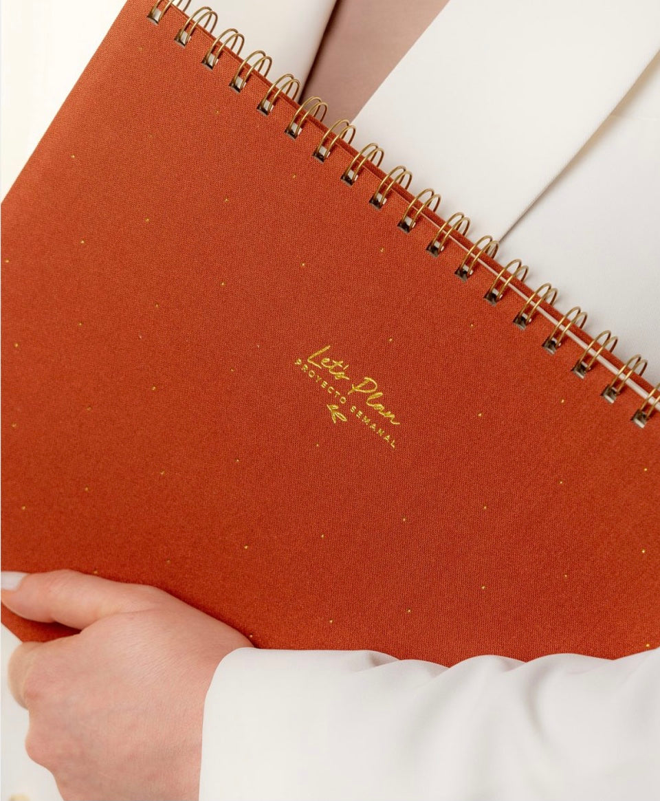 Planificador Entelado Proyecto Semanal LET’S PLAN Teja - The Great Moustache