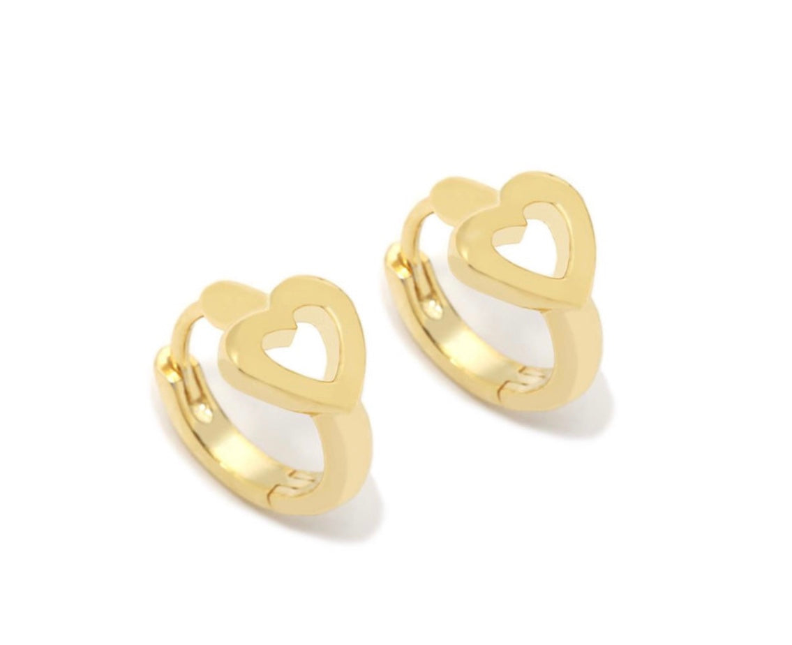 Pendientes CRIOLLAS FILO CORAZON DORADO - Agatha Ruiz De La Prada