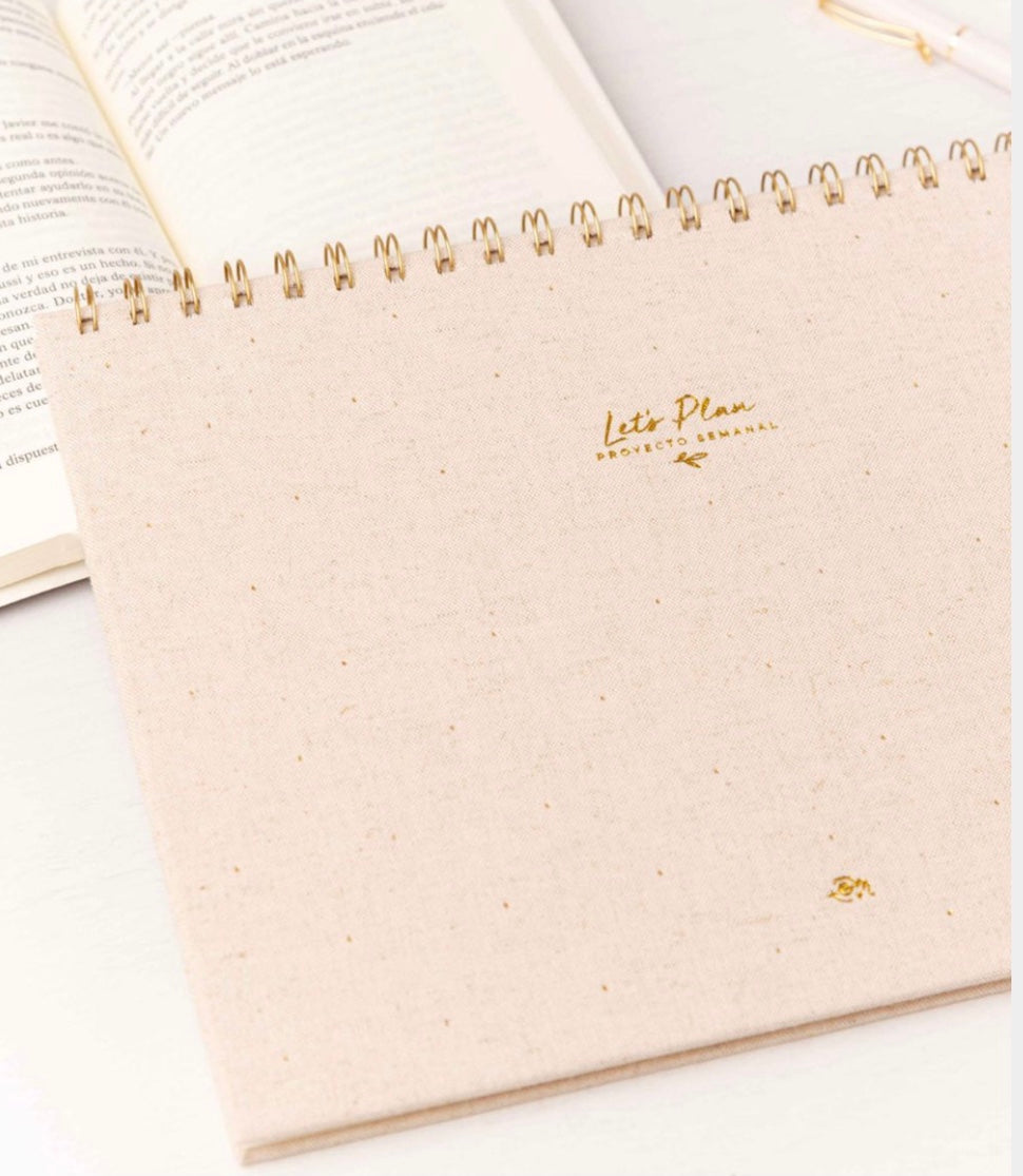 Planificador Entelado Proyecto Semanal LET’S PLAN Arena - The Great Moustache