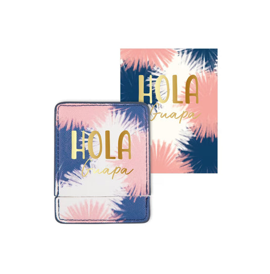 Tarjeta Espejo HOLA GUAPA Azul Oscuro, Rosa y Blanco - DRAEGER