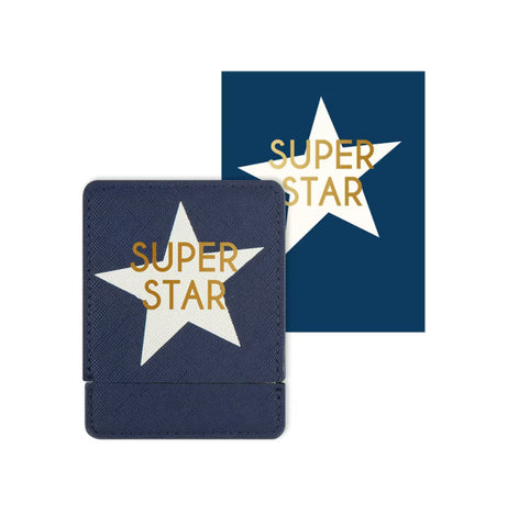 Tarjeta Espejo SUPER STAR Azul Oscuro y Blanco - DRAEGER