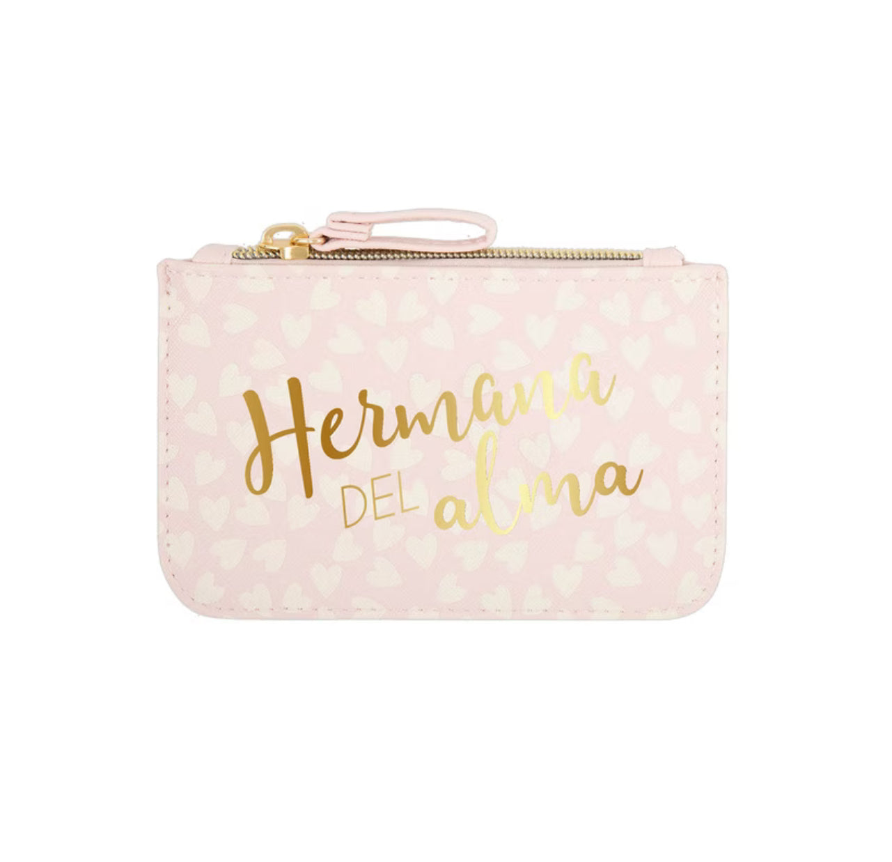 Portatodo Pequeño con Cremallera HERMANA DEL ALMA Rosa y Dorado - DRAEGER