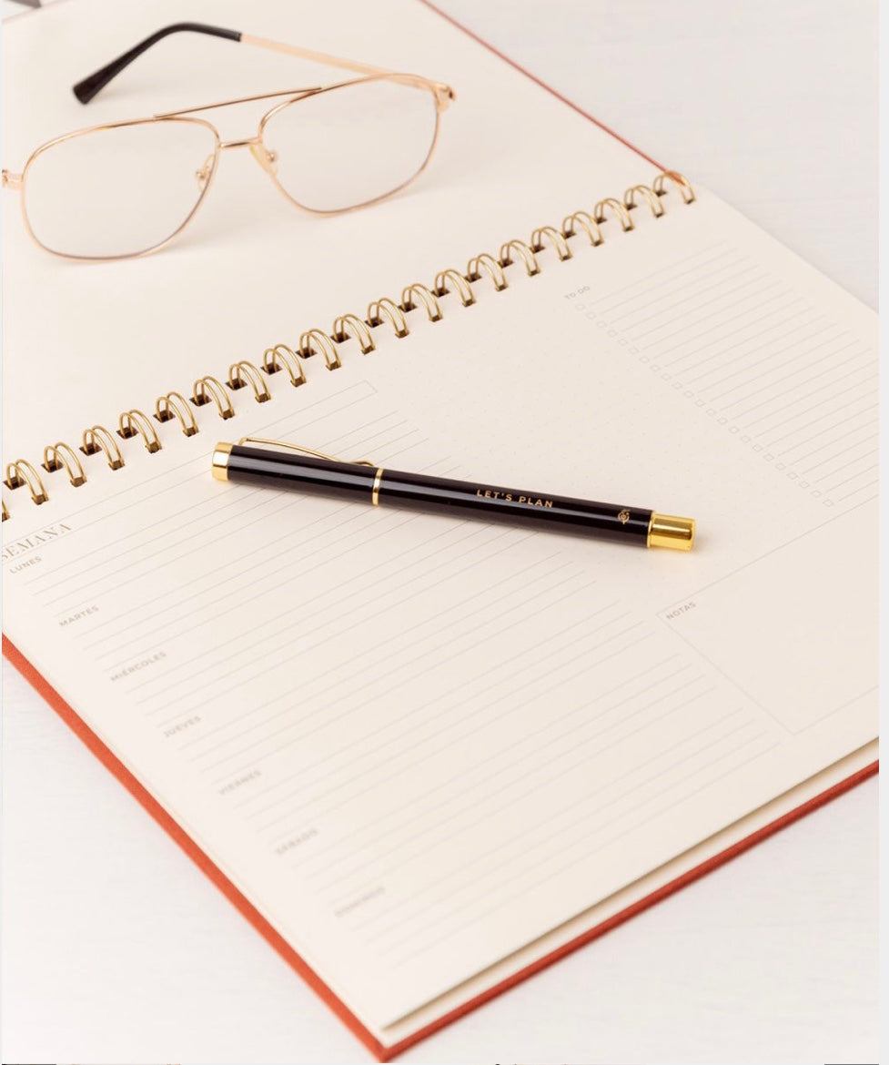 Planificador Entelado Proyecto Semanal LET’S PLAN Teja - The Great Moustache