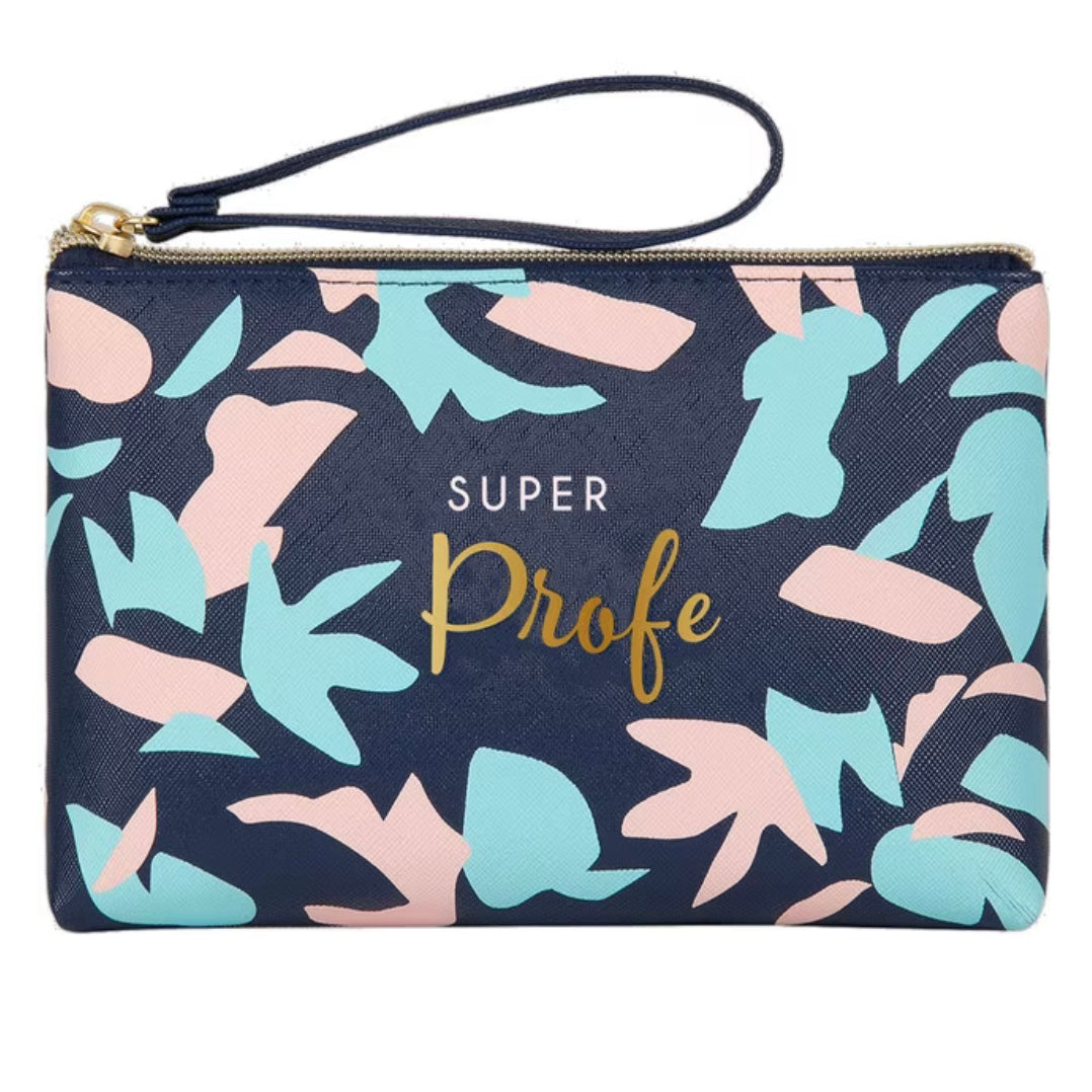 Portatodo Grande con Cremallera SÚPER PROFE Azul y Rosa - DRAEGER