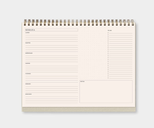 Planificador Entelado Proyecto Semanal LET’S PLAN Arena - The Great Moustache