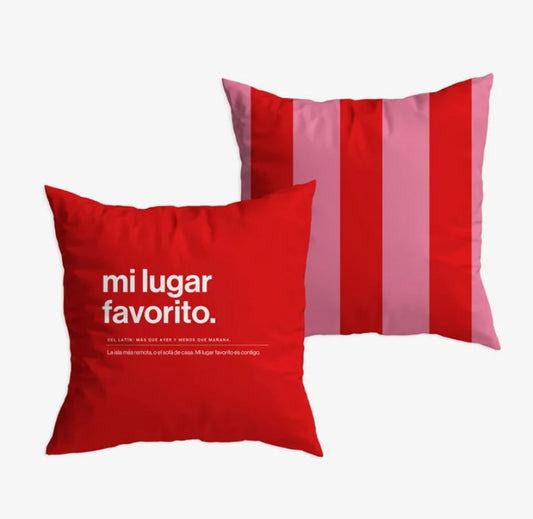 Cojín MI LUGAR FAVORITO Definición- UO*