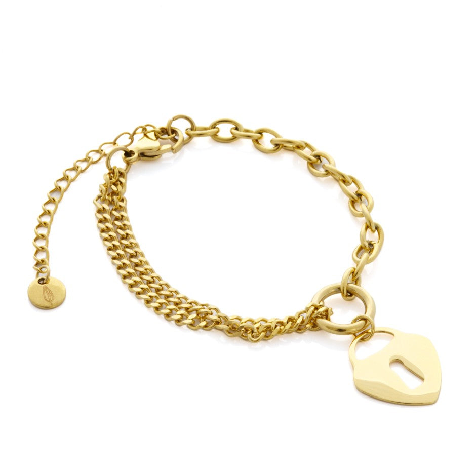 PULSERA CANDADO DORADA - Alexah