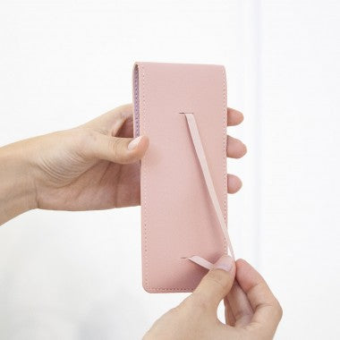 Estuche con Goma de Cuero Vegano DECIDE SER FELIZ, NO PERFECTA - The Great Moustache