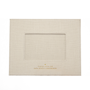 Marco Entelado Beige AMIGA ERES MI MÁS BONITA COINCIDENCIA- The Great Moustache