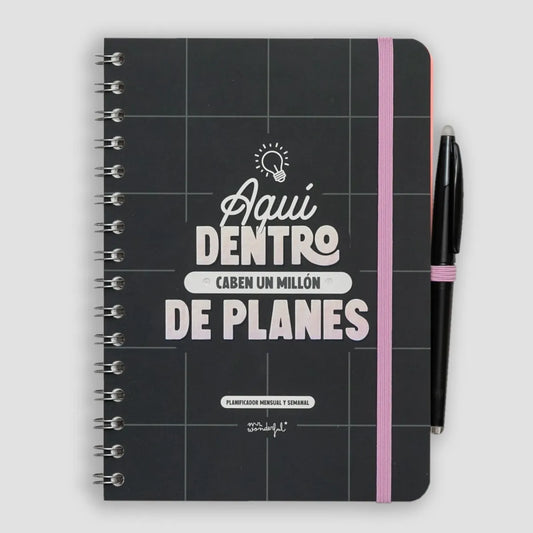Planificador con Hojas Borrables AQUÍ DENTRO CABEN UN MILLÓN DE PLANES - Mr. Wonderful