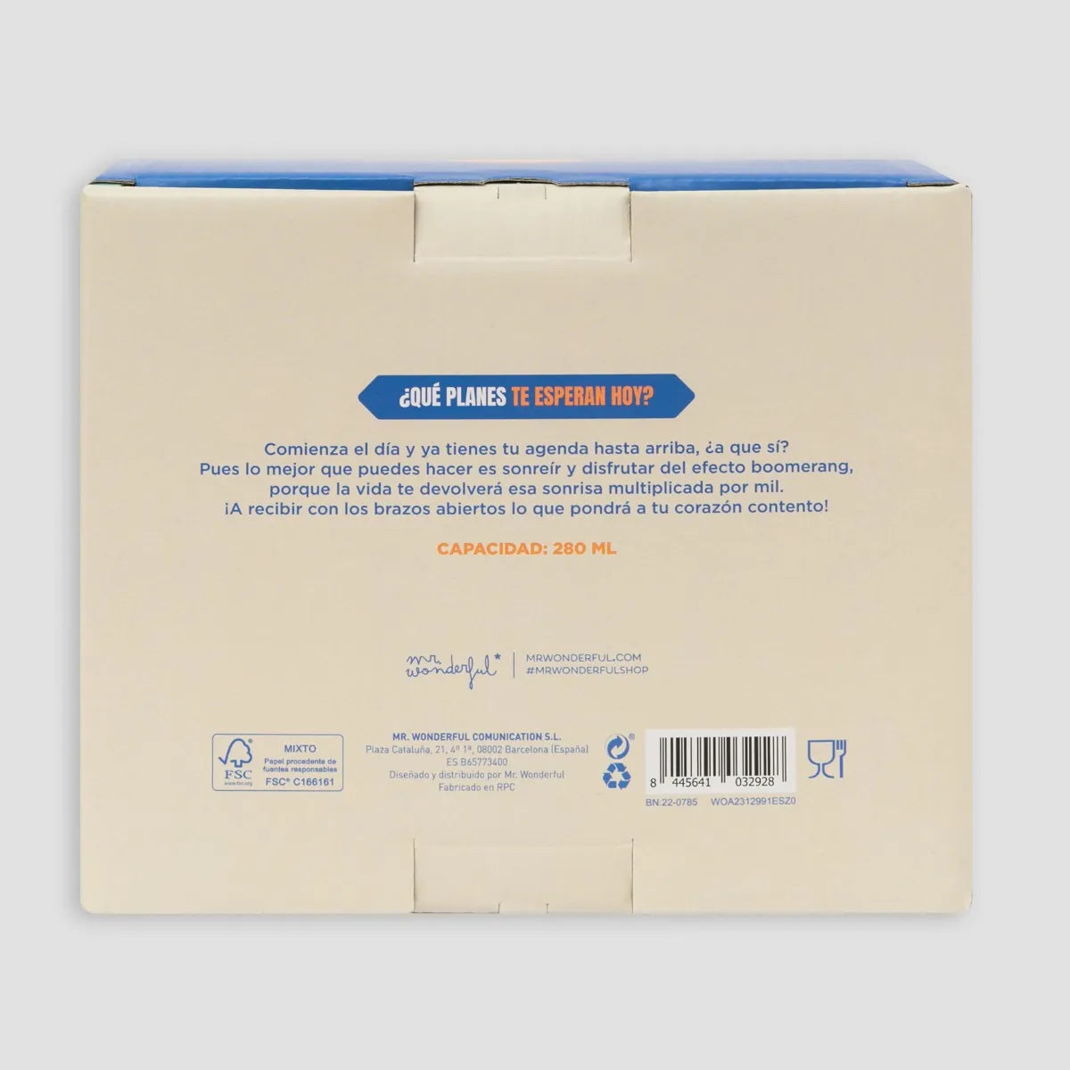 Taza UN GRAN DÍA POR DELANTE Azul - Mr. Wonderful