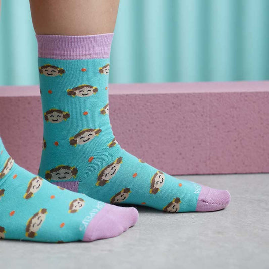 Calcetines SÓC FALLERA DE CAP A PEUS Turquesa