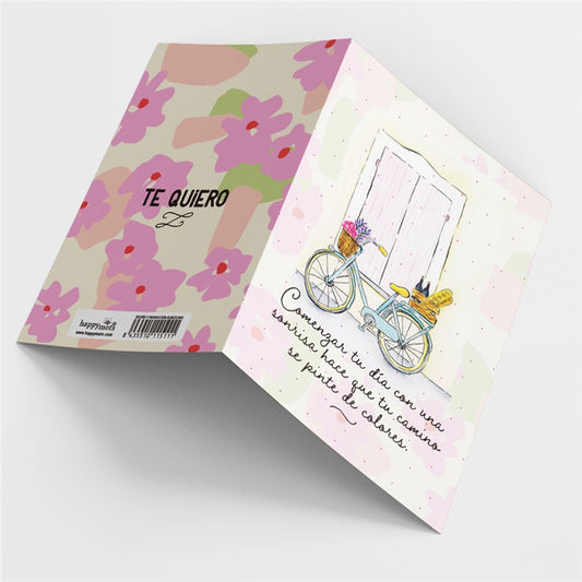 Postal COMENZAR TU DÍA CON UNA SONRISA…- Happy Mots