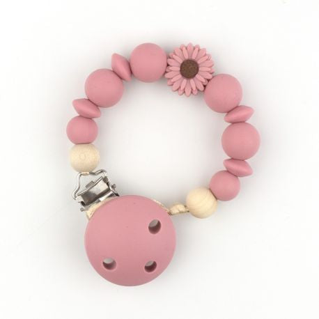 Cadena PORTACHUPETES de Silicona SUNFLOWER Blush - Mi Pipo