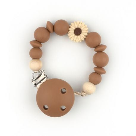 Cadena PORTACHUPETES de Silicona SUNFLOWER Brownie - Mi Pipo