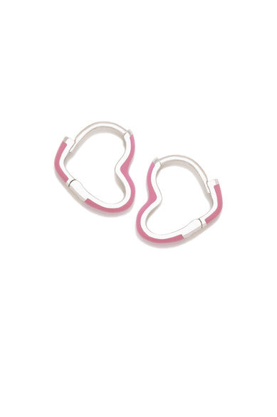 Pendientes CRIOLLAS FILO CORAZON ROSA - Agatha Ruiz De La Prada