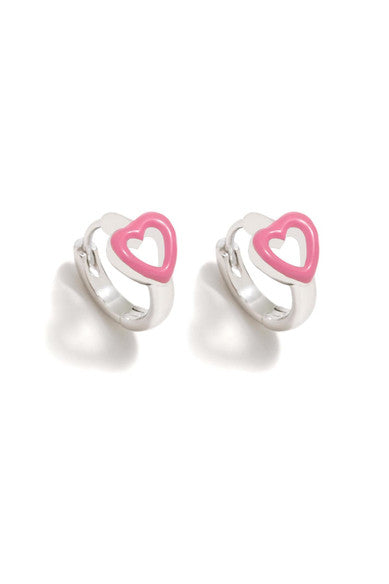 Pendientes CRIOLLAS FILO CORAZON ROSA - Agatha Ruiz De La Prada