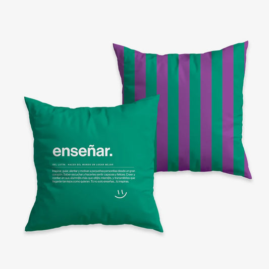 Funda de cojín "Enseñar. Definición" - UO