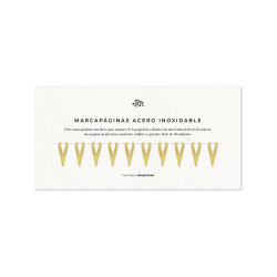 Marcapáginas ACERO INOXIDABLE DORADO - The Great Moustache