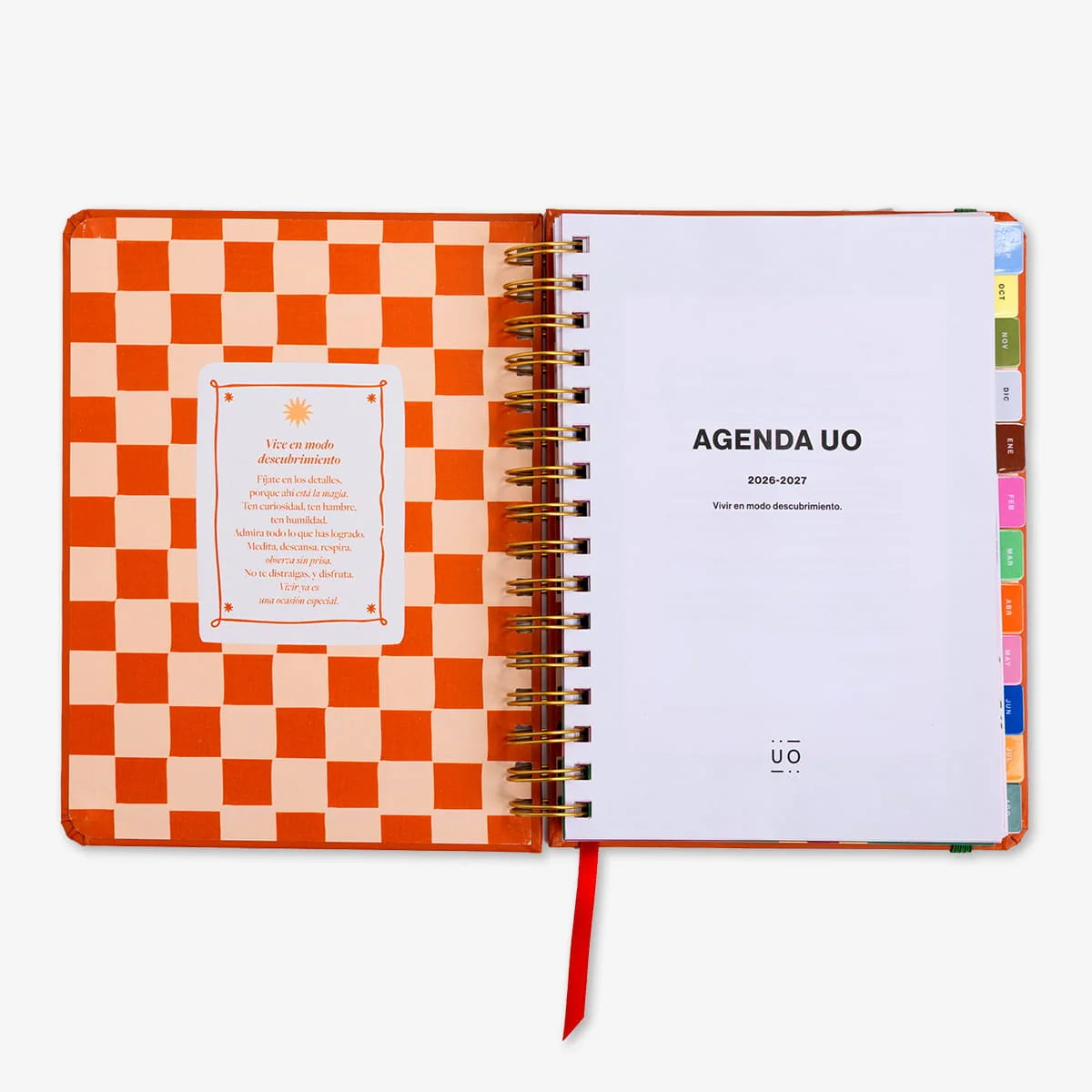 Agenda Escolar "Sunset" Día Página 2026-27-UO