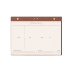 Notepad Semanal Entelado LET’S PLAN Teja - The Great Moustache