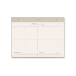 Notepad Semanal Entelado LET’S PLAN Arena - The Great Moustache