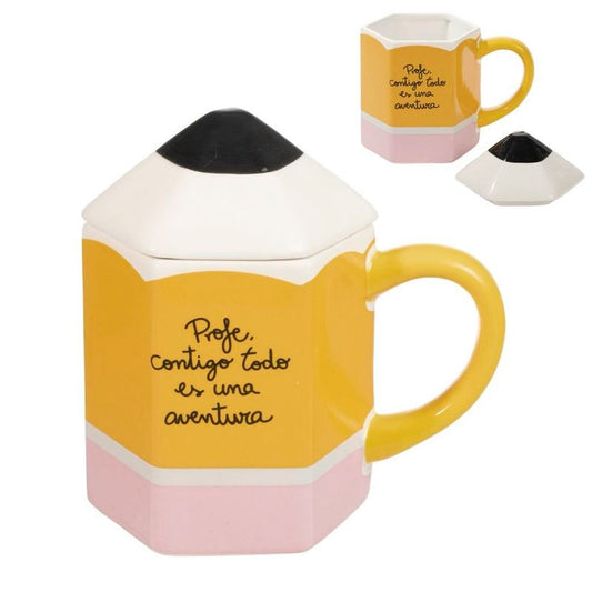 Taza Forma Lápiz Profe 410ml