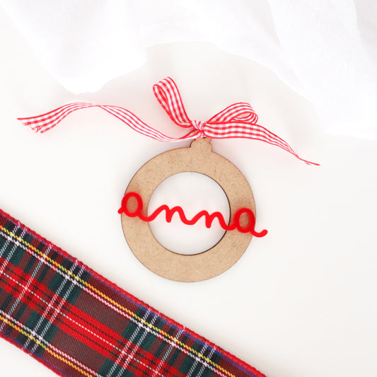 Bola de Navidad con nombre Personalizado Rojo- Be Love
