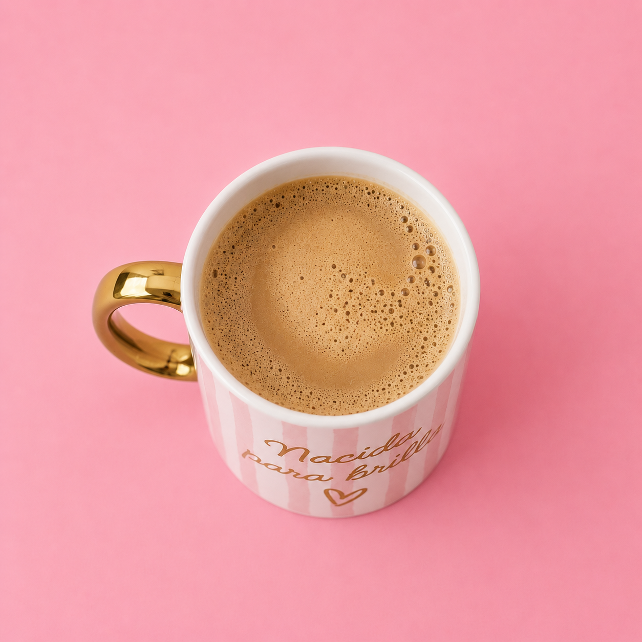 Taza Nacida para Brillar con Asa Dorada- Be Love
