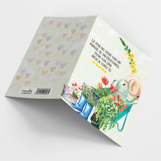 Postal LA VIDA NO VIENE CON UN MANUAL - Happy Mots