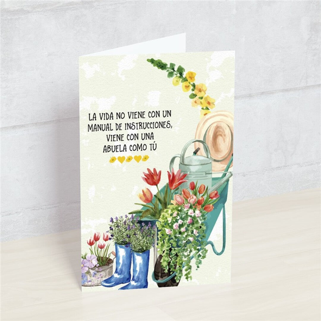 Postal LA VIDA NO VIENE CON UN MANUAL - Happy Mots