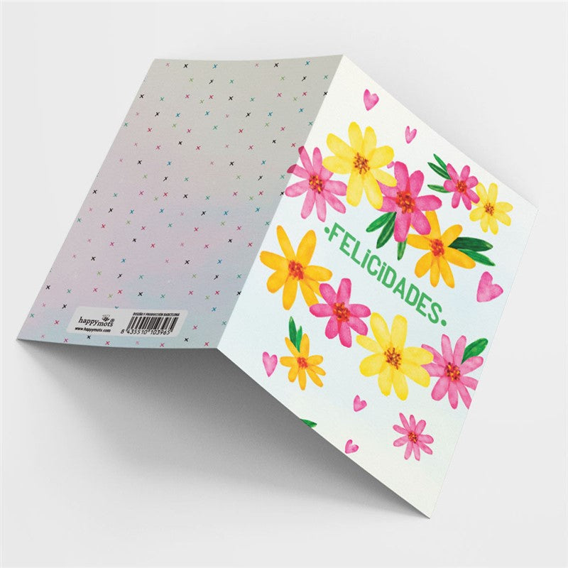 Postal FELICIDADES margaritas - Happy Mots
