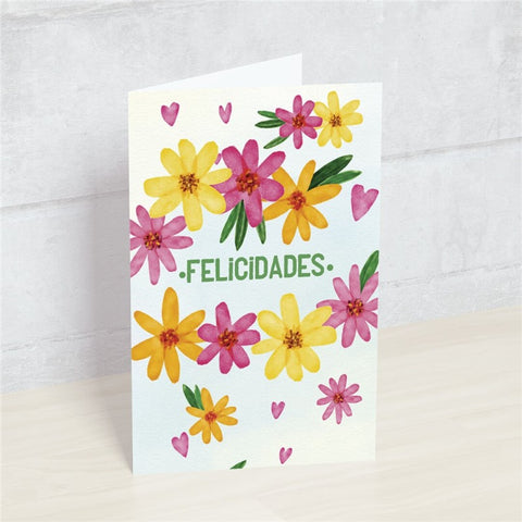 Postal FELICIDADES margaritas - Happy Mots