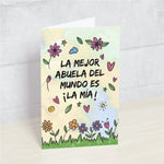 Postal LA MEJOR ABUELA DEL MUNDO ES LA MÍA - Happy Mots