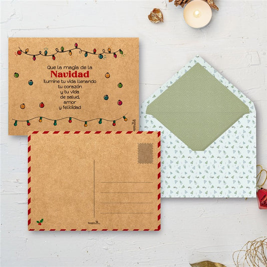 Tarjetón Navidad QUE LA MAGIA DE LA NAVIDAD... - Happy Mots